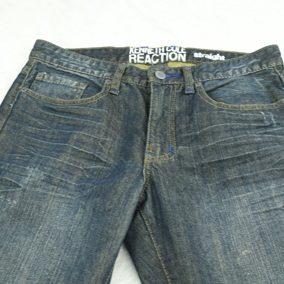 Kenneth Cole Reaction Men Jeans 30/30 Straight Leg - Picture 5 of 12